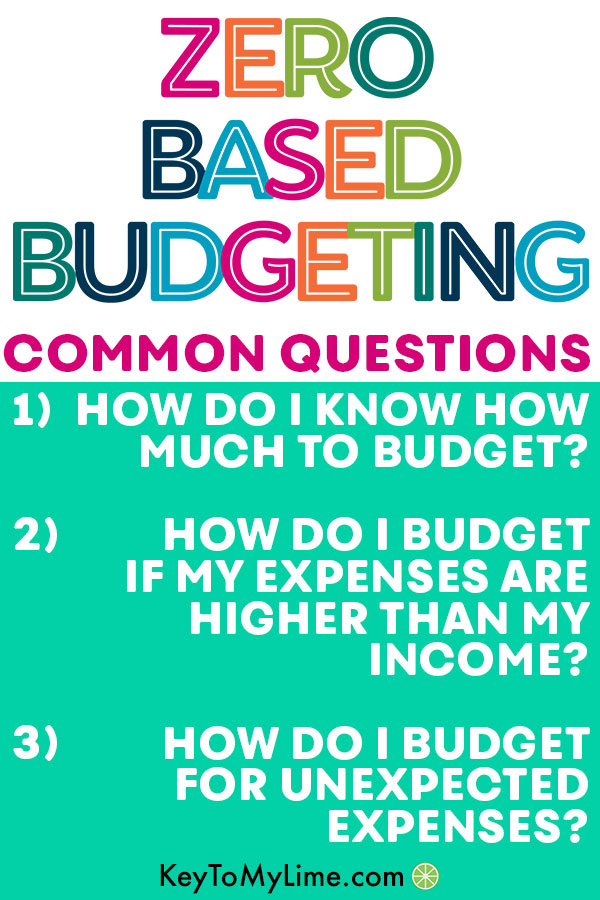 An infographic showing the common questions about a zero based budgeting system.
