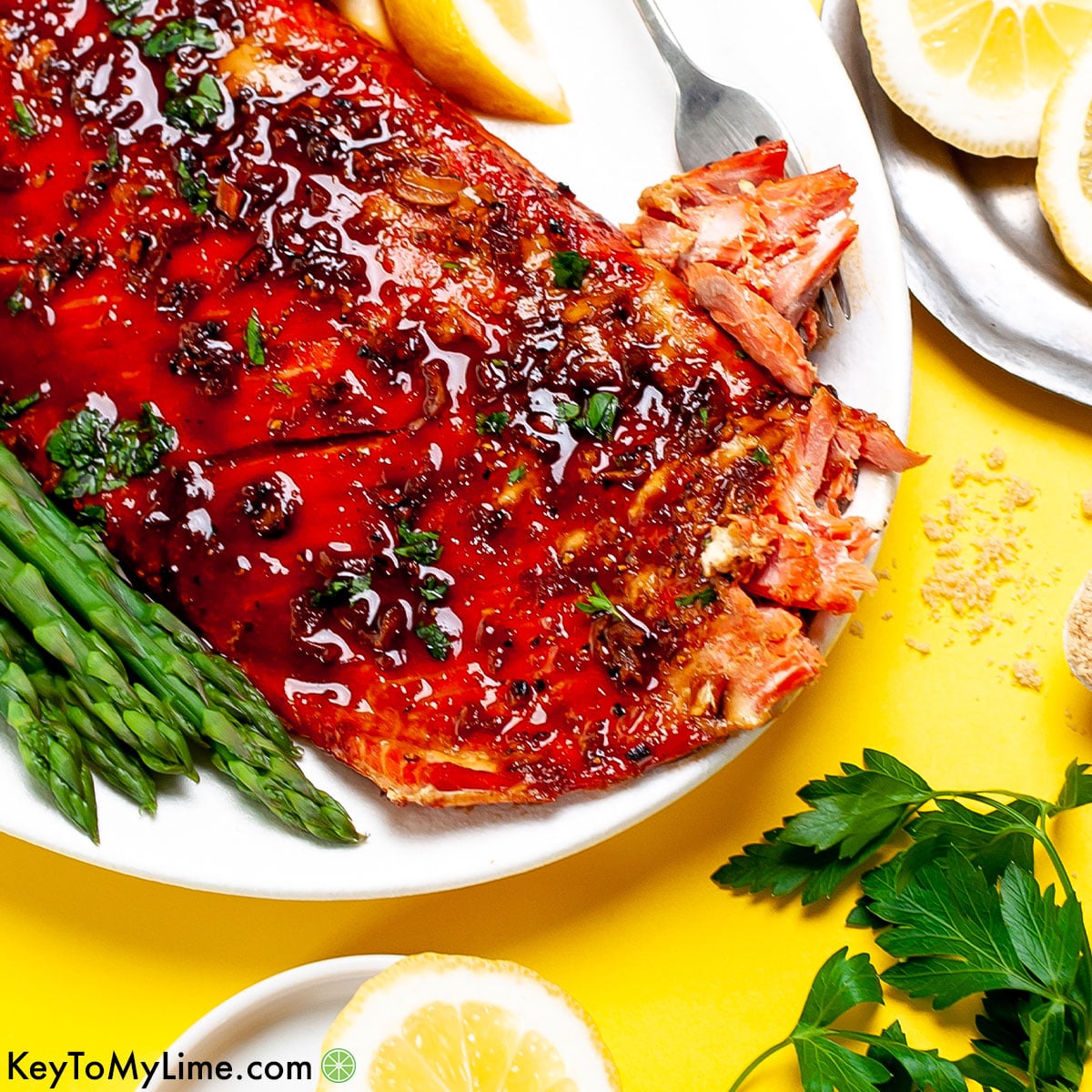 The best brown sugar soy sauce glazed salmon recipe.
