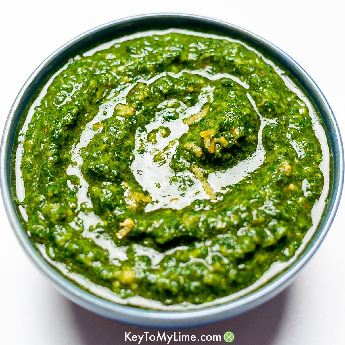 The best chermoula sauce recipe in a small bowl.