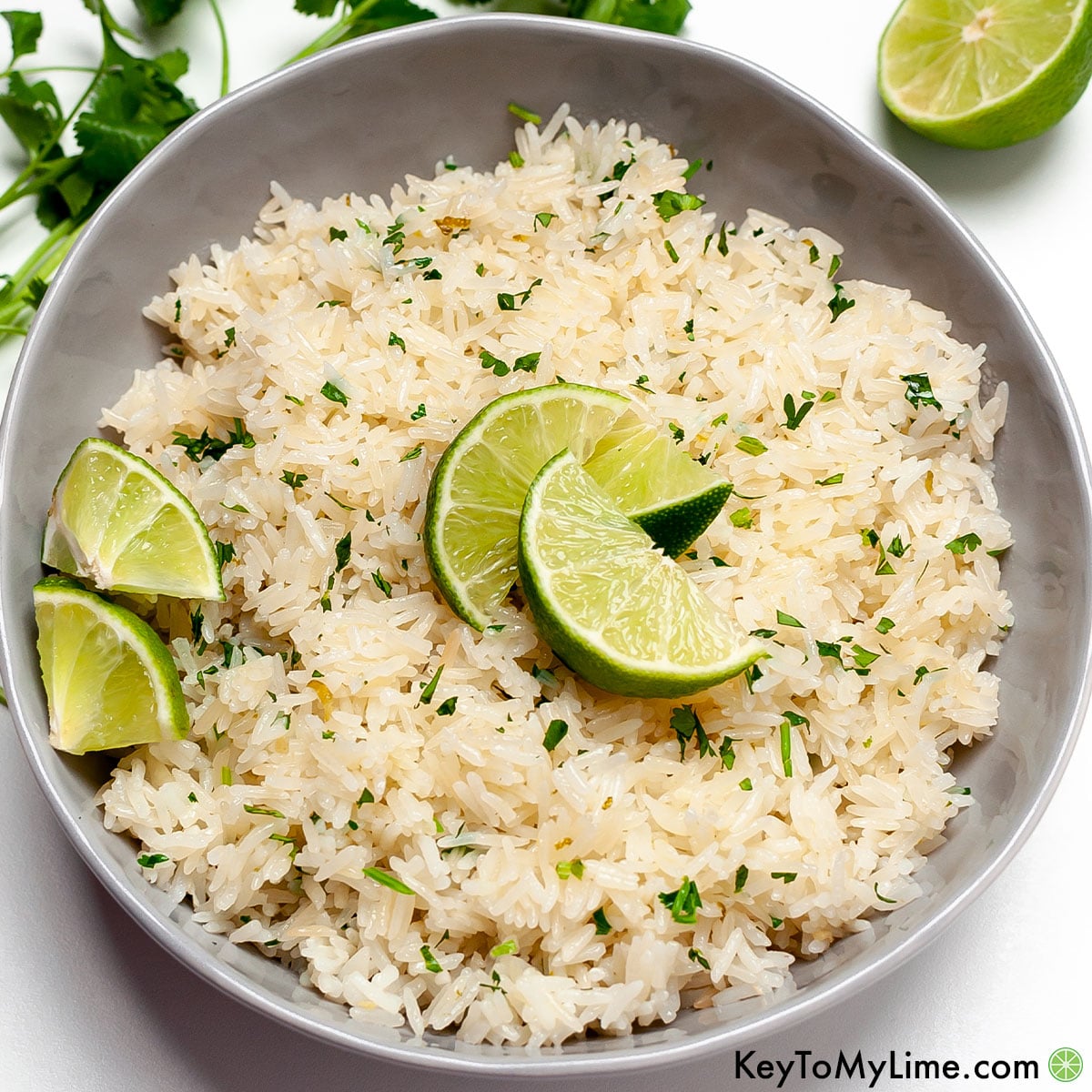 The best Instant Pot cilantro lime rice recipe.