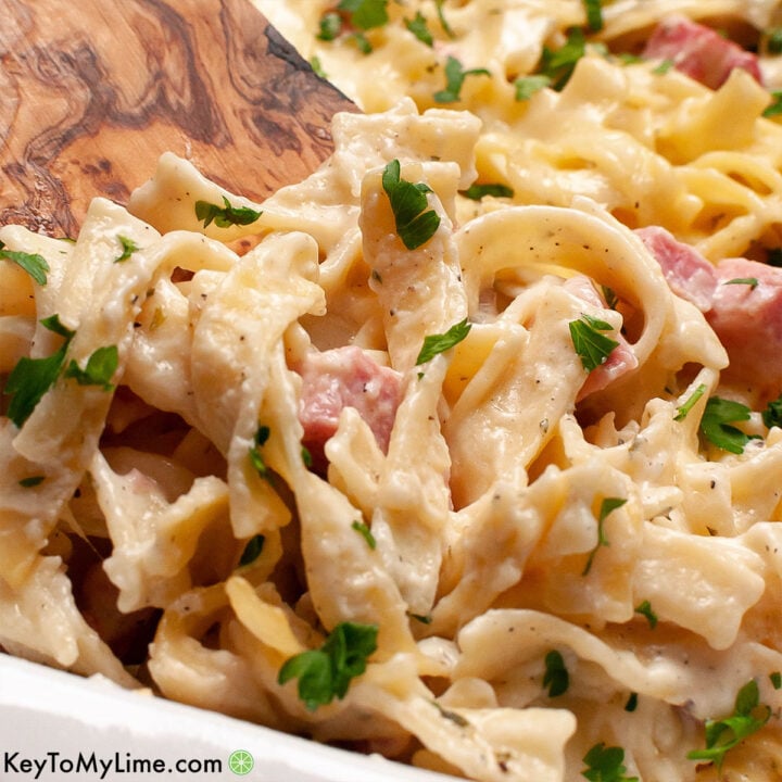 The best ham and noodle casserole recipe.