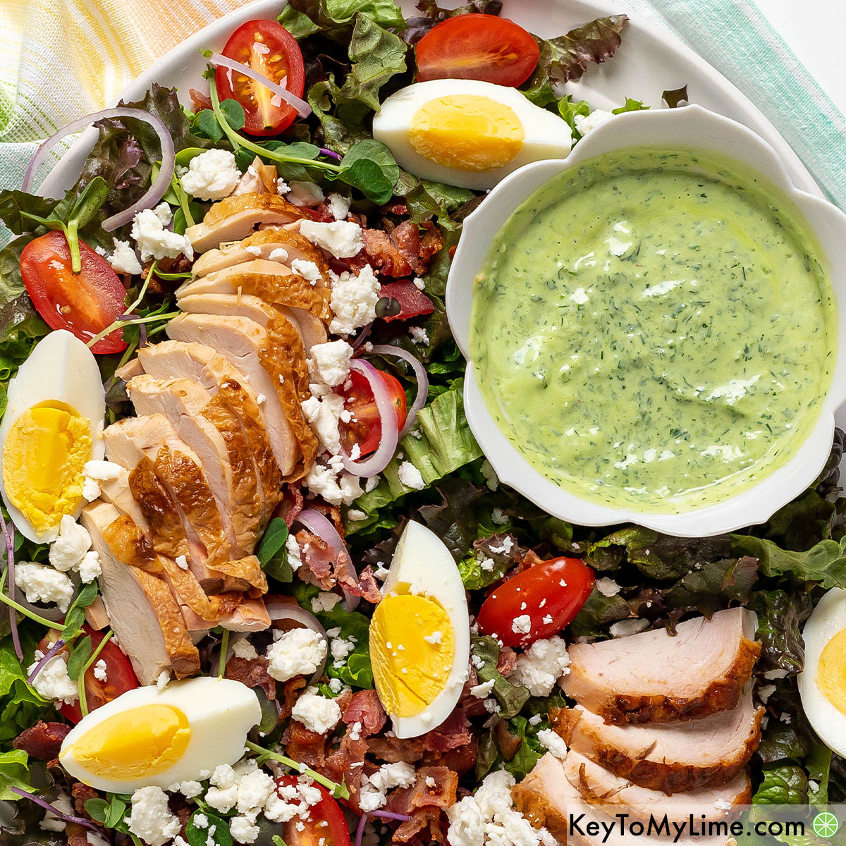 The best Green Goddess Cobb Salad recipe.