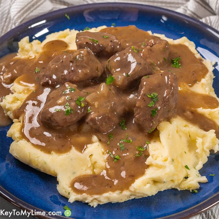 The best beef tips and gravy recipe.