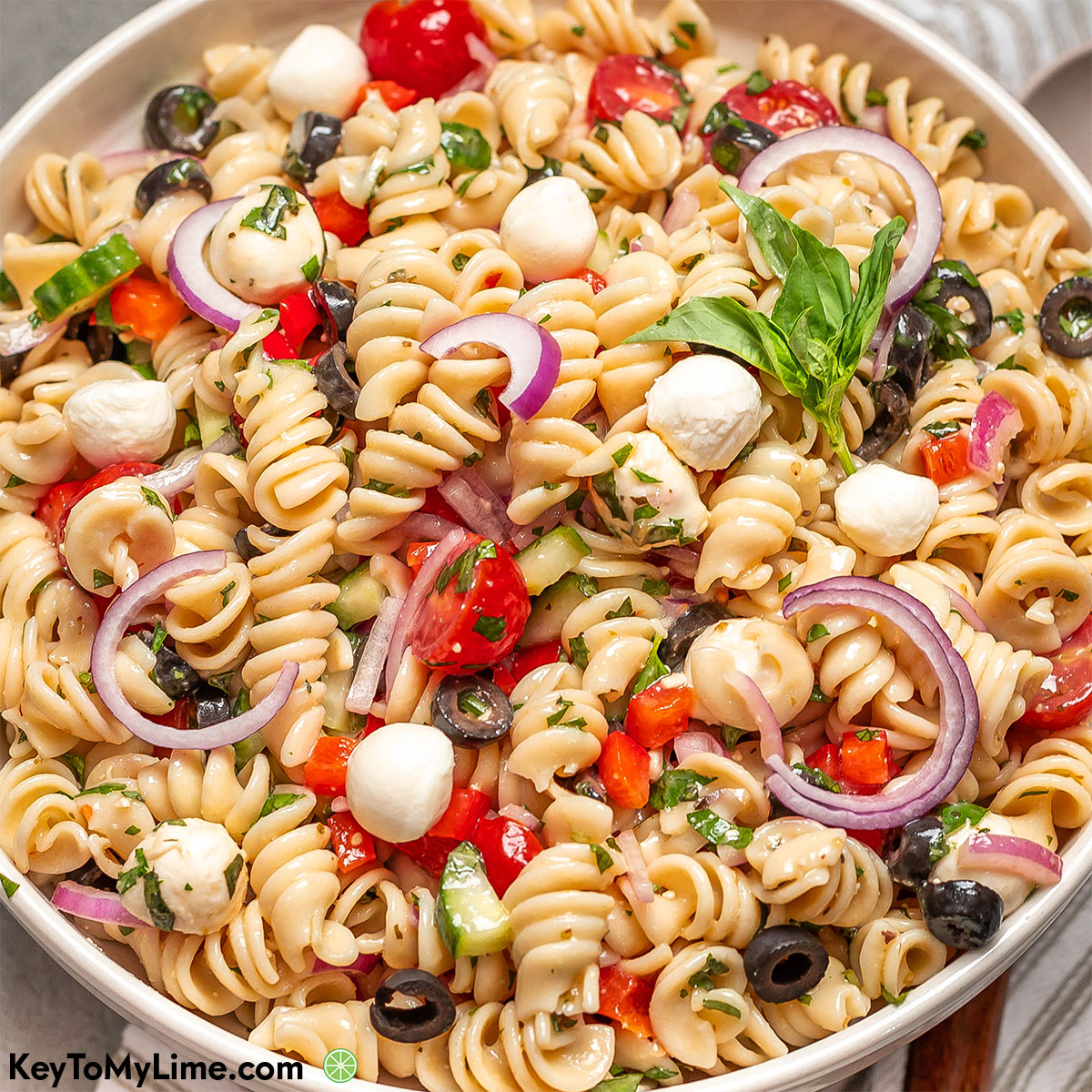 The best pasta salad with italian dressing recipe.
