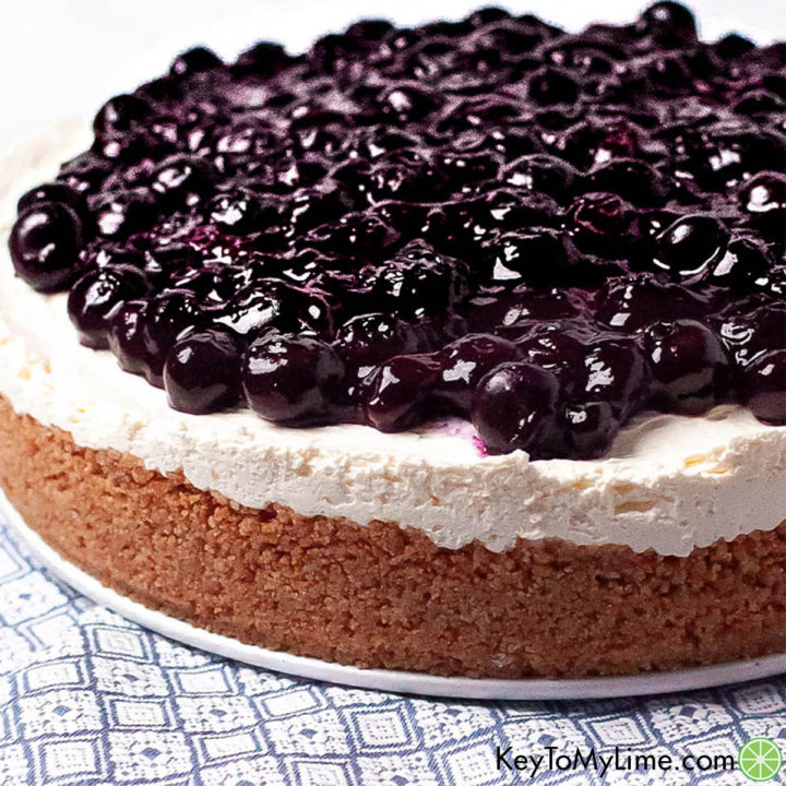 The best no bake blueberry cheesecake recipe.