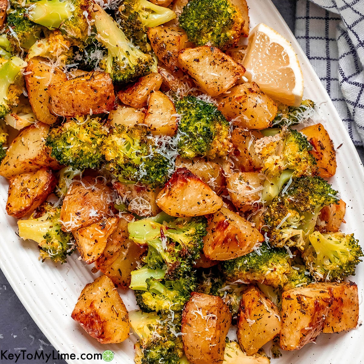 The best roasted potatoes and broccoli recipe.