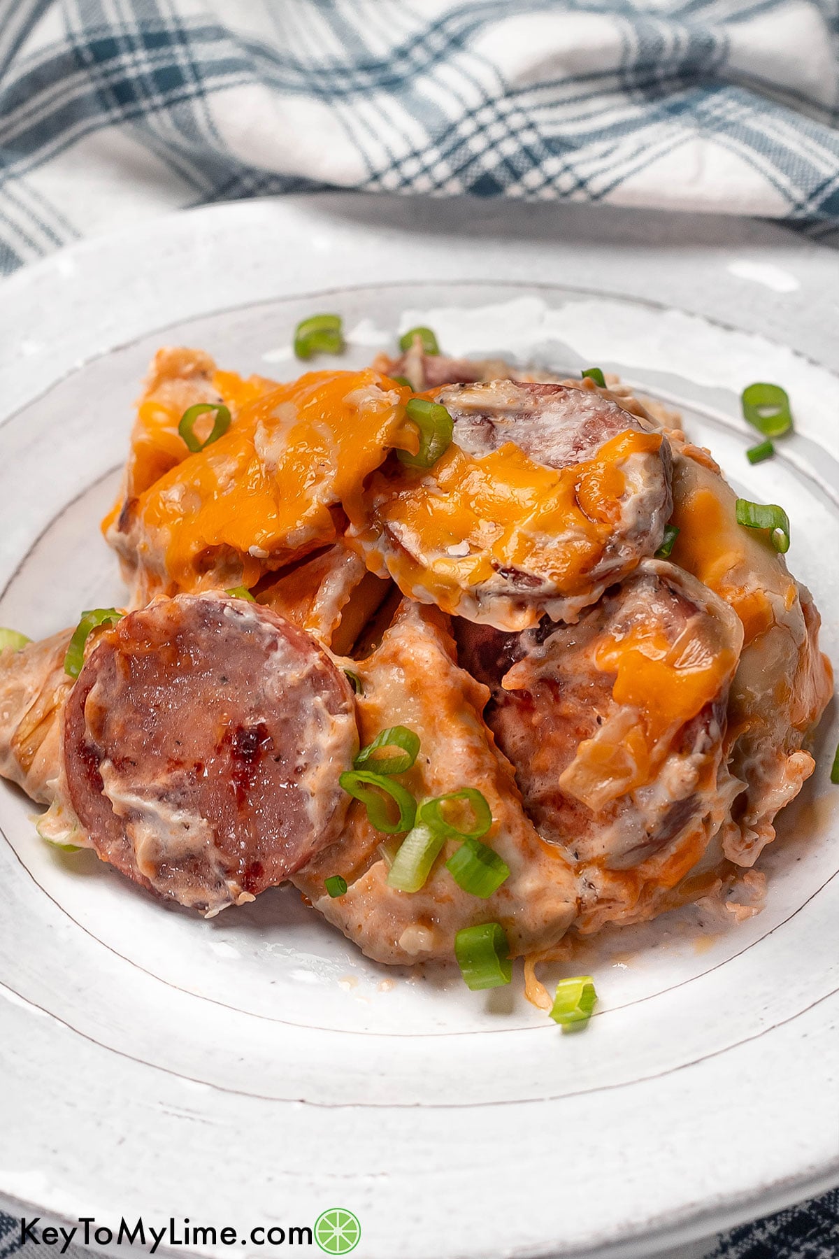 A close up image of tender pierogis served on a white dish.