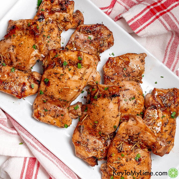 The best broiled chicken thighs recipe.