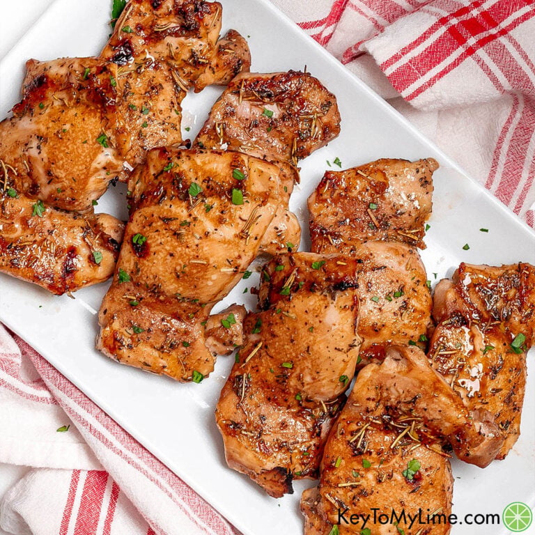 The best broiled chicken thighs recipe.