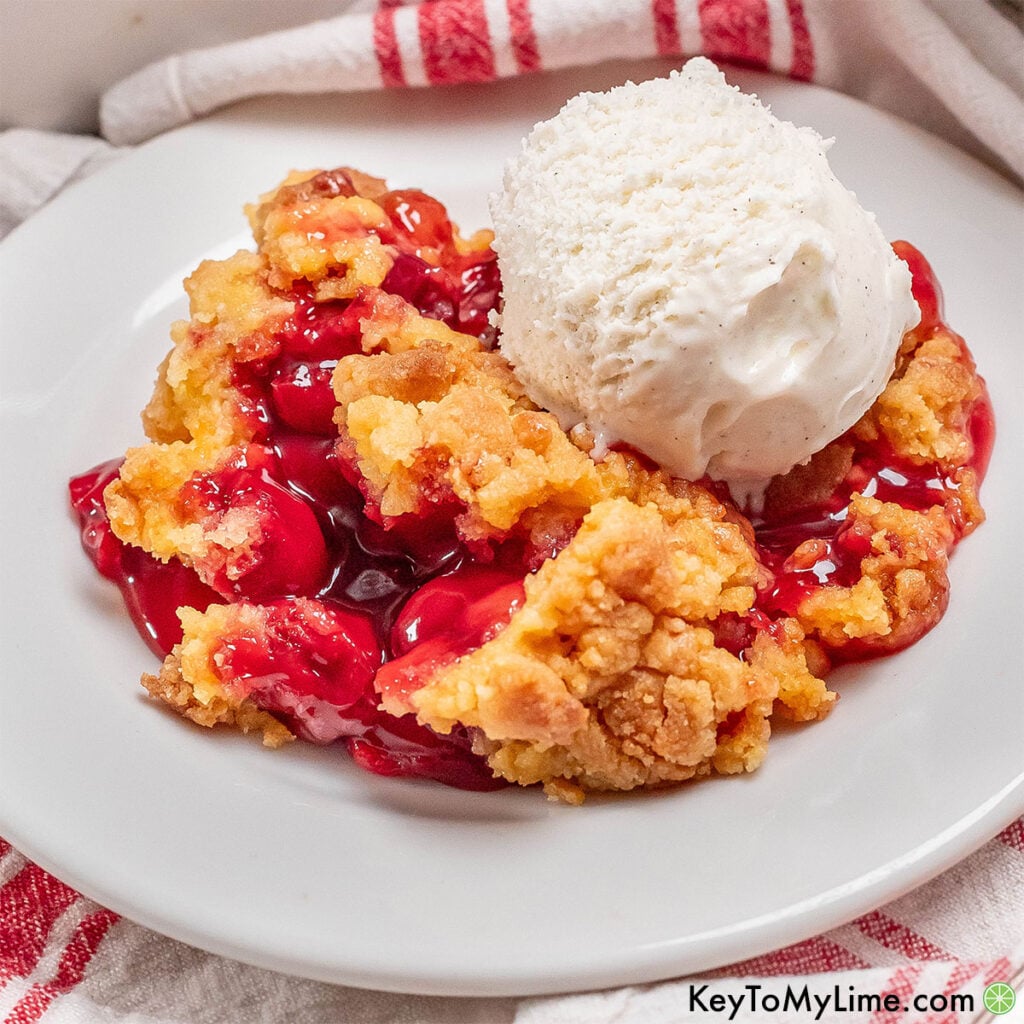 The best cherry cobbler with cake mix recipe.