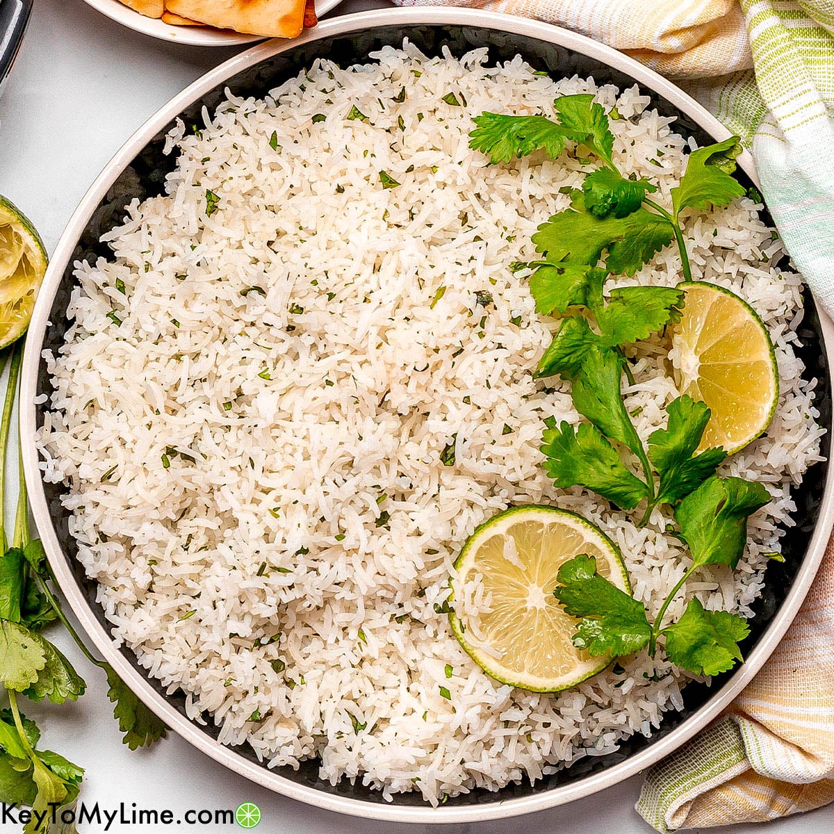 The best cilantro lime rice in rice cooker recipe.